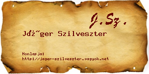 Jáger Szilveszter névjegykártya